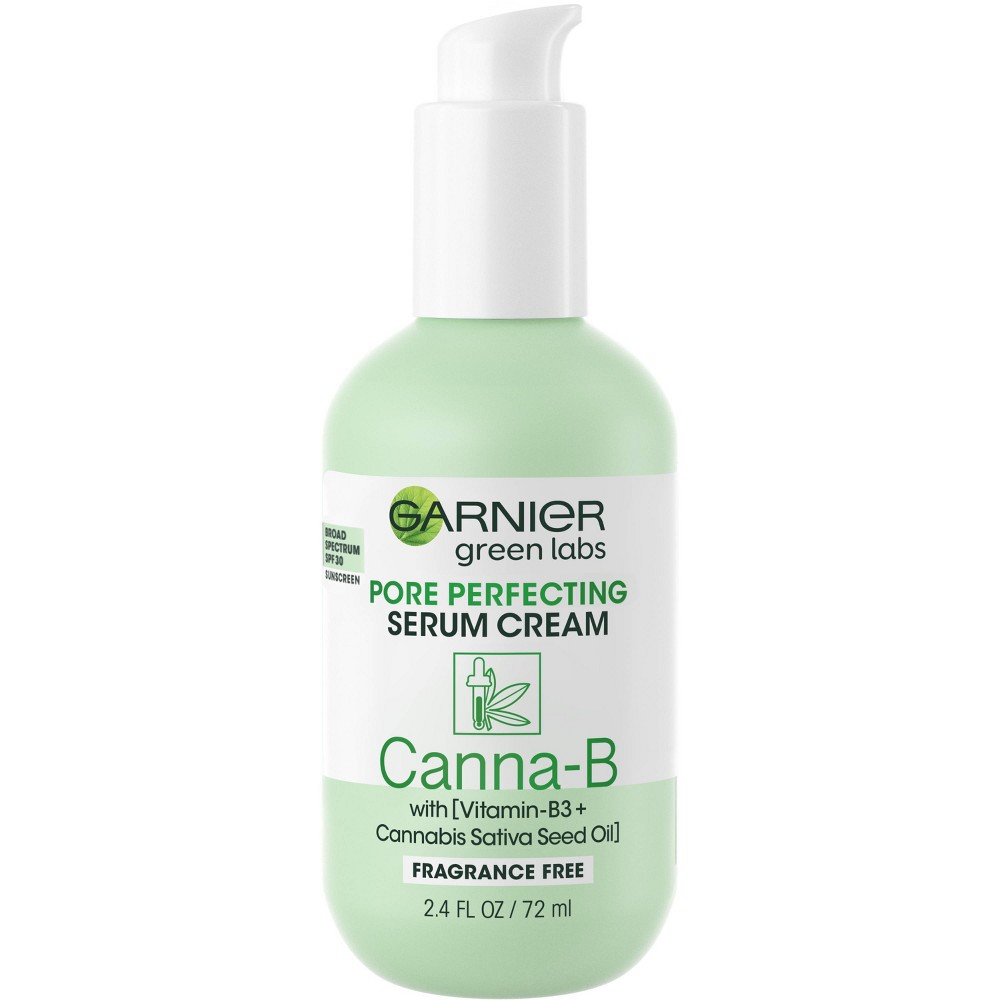 Garnier Green Labs Canna-b Pore Perfecting Serum Cream Spf 30 Fragrance Free - 2.4 Fl Oz