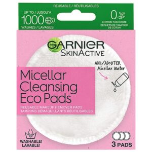 Garnier Skinactive Micellar Cleansing Eco Pads, Reusable – 3.0 Ea Moisturizers, Cleansers and Toners