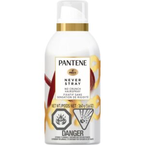 Pantene Never Stray No Crunch Hair Spray Bamboo & Silk For Shiny Hair