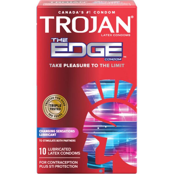 Trojan the Edge Lubricated Condoms with Changing Sensations Lubricant 10.0 Count Family Planning