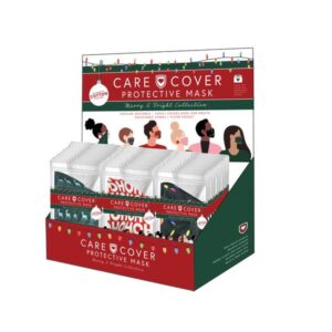 9067115 Care Cover Merry & Bright Collection Protective Christmas Face Mask Soft Lines