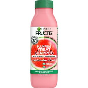 Garnier Fructis Plumping Treat Shampoo, Watermelon, For Fine Hair – 11.8 Fl Oz Shampoo and Conditioners