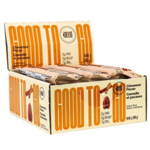 Good to Go Keto Snack Bars Cinnamon Pecan, 9 Bar Pack Diet/Nutritional Supplements