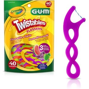 Gum Crayola Twistables Flossers Oral Hygiene