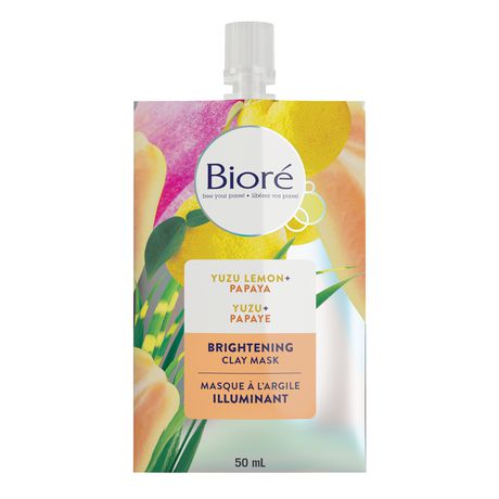 Biore Bior Brightening Clay Mask, With Yuzu Lemon + Papaya, 50 Ml 50.0 Ml