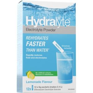 Hydralyte Effervescent Granule Sticks Lemonade Rehydration