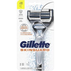 Gillette Skinguard Men's Razor Flex Handle + 2 Blade Refills