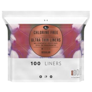 L. Chlorine Free Ultra Thin Liners Regular Absorbency, Organic Cotton Feminine Hygiene