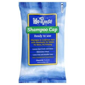No Rinse Shower Cap Shampoo and Conditioners
