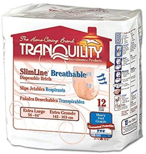 Tranquility SlimLine Breathable Briefs – 72.0 Each Home Health Care
