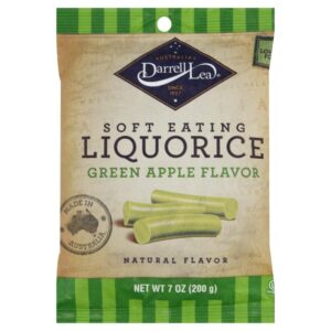 Darrell Soft Eating Liquorice – Green Apple – Case of 8 – 7 Oz. Confections
