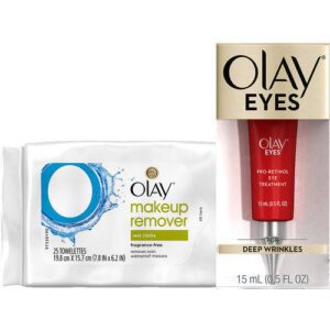 Olay Eyes Pro Retinol Eye Cream Treatment With Bonus Makeup Remover Wipes Hand And Body Care