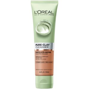 L'oreal Paris Pure Clay Cleanser, Exfoliate & Refine, 4.4 Fl Oz