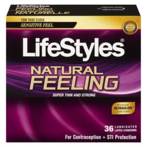 Lifestyles Natural Feeling Latex Condoms 36.0 Count Condoms and Contraceptives