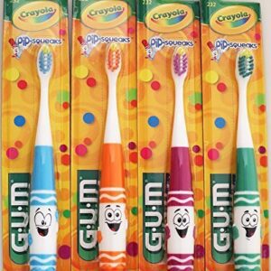 Crayola Gum Crayola Kids’ Pip-squeaks Toothbrush, 3+ 1.0 Count Toothbrushes