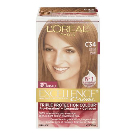 L’oreal Excellence Creme Triple Protection Colour Permanent – Copper Blonde C34 Hair Colour Treatments