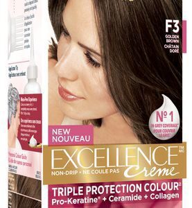L’Oreal Excellence Creme Triple Protection Colour Permanent – Golden Brown F3 Hair Care