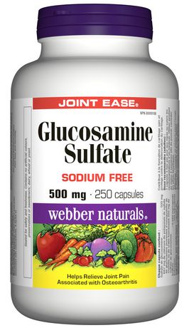 Webber Naturals Glucosamine Sulfate, Sodium Free, 500 Mg