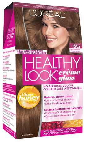 Loreal Creme Gloss Color, Light Golden Brown, Golden Praline, 1 Application