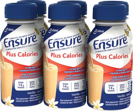 Ensure Plus Calories, Complete Balanced Nutrition, Vanilla, 6 X 235 Ml Meal Replacement