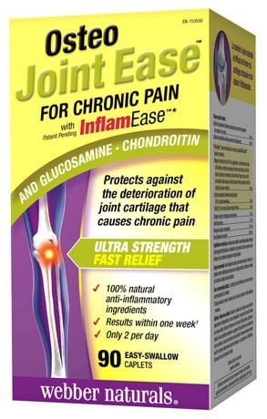 Webber Osteo Joint Ease With Inflamease And Glucosamine Chondroitin 90.0 Capsules