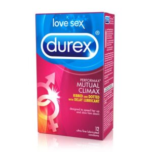 Durex Durex Mutual Orgasm Condoms Ribbed And Dotted With Delay Gel 12.0 Count Family Planning