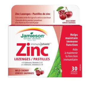 Jamieson Laboratories Jamieson Echinacea Vitamins C And D Wild Cherry Zinc Lozenges Throat Lozenges and Sprays