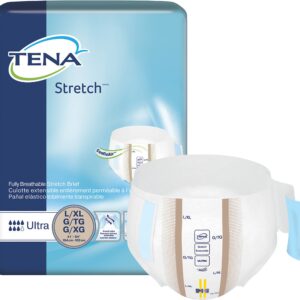 78033101 Beige Large & Extra Large Tena Stretch Ultra Adult Heavy-absorbent Incontinence Brief Incontinence