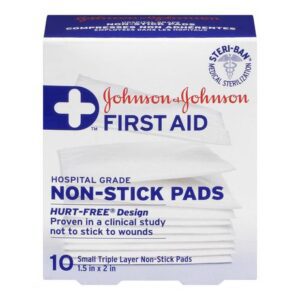 Johnson & Johnson First Aid Non-stick Pads Bandages and Dressings