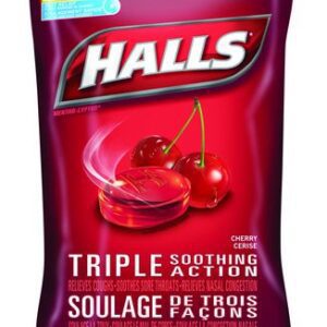 Halls Halls Relief Mentho-lyptus Cherry Flavour, 30 Cough Drops 30.0 Ea Throat Lozenges and Sprays