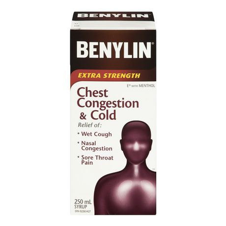 Benylin Extra Strength Chest Congestion & Cold Relief Syrup 250.0 Ml Cough, Cold and Flu Treatments