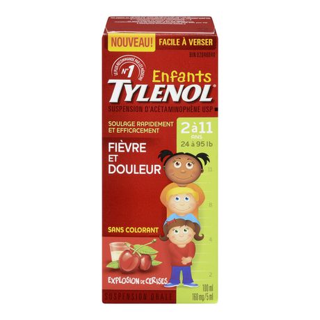 Tylenol Children's Medicine, Fever & Pain, Dye-free Cherry Liquid 100.0 Ml
