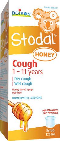 Boiron Children's Stodal Honey For Dry Or Wet Cough In Children 1 To 11 Years Of Age. 125.0 Ml