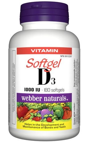 Webber Vitamin D3 1000 Iu 180.0 Capsules