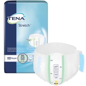 61913101 Green 3xl Tena Stretch Bariatric Adult Heavy-absorbent Incontinence Brief Home Health Care