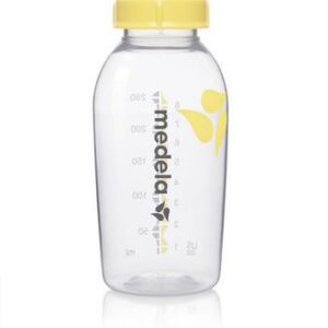 Medela Breast Milk Bottle Clear Bottle With Yellow Lid 8oz Nursing