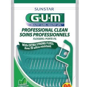 Gum Professional Clean Flossers Mint Oral Hygiene