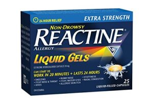 Reactine Extra Strength 24 Hour Allergy Medicine, Antihistamine 10mg, Liquid Gels