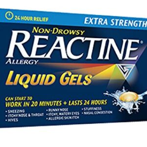 Reactine Extra Strength 24 Hour Allergy Medicine, Antihistamine, Liquid Gels 10mg Cough and Cold