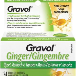 Gravol Ginger Non-drowsy Liquid Gel Capsules 24.0 Capsules Antinauseants