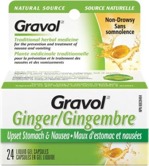 Gravol Ginger Non-drowsy Liquid Gel Capsules 24.0 Capsules
