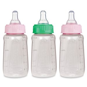 Nuk First Essentials By Nuk Clear View Bottle 5oz, 3pack, Slow Flow, Silicone 3.0 Pk Feeding