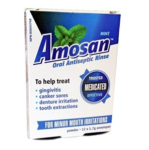 Amosan Oral Antiseptic Rinse Mint Mouthwash and Oral Rinses