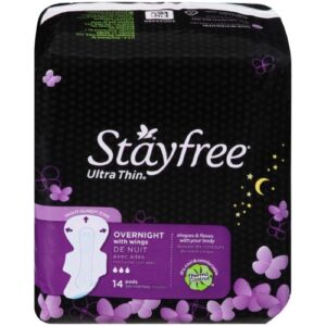 Stayfree Ultra Thin Overnight Pads With Wings 14 Pads Feminine Hygiene