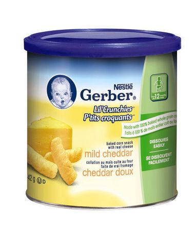 Gerber Gerber Lil’ Crunchies, Mild Cheddar, Toddler Snacks 42.0 G Baby Food