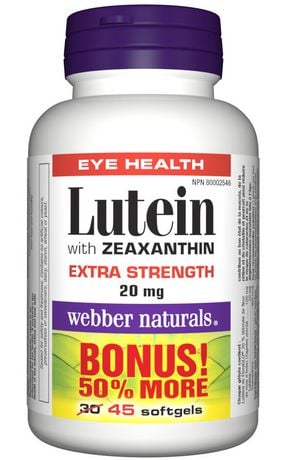 Webber Naturals With Zeaxanthin Extra Strength Bonus Size