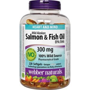 Webber Wild Alaskan Salmon & Fish Oil 300 Mg Epa/dha 220.0 Capsules