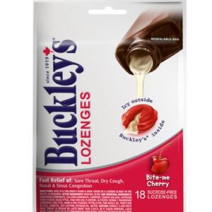 Buckleys Buckley’s Cough Lozenges Bite-me Cherry 18 Lozenges Cherry 18.0 Capsules Cough and Cold