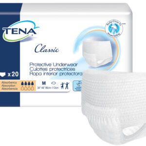 72533101 White Medium Tena Classic Adult Moderate Absorbent Underwear Incontinence