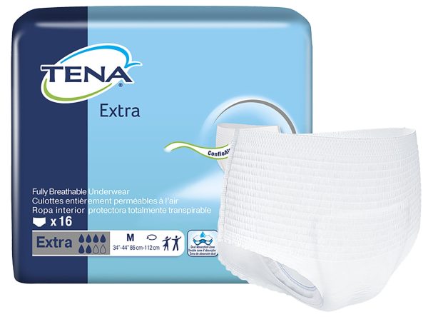 23223104 White Medium Tena Extra Adult Heavy Absorbent Underwear Incontinence